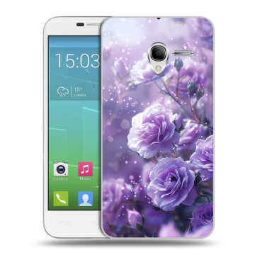 Силиконовый чехол на Alcatel One Touch POP 3 5 с принтом Розы цветы Силиконовый чехол на Alcatel One Touch POP 3 5 с принтом Розы цветы