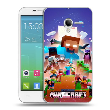 Силиконовый чехол на Alcatel One Touch POP 3 5 с принтом Майнкрафт Minecraft Силиконовый чехол на Alcatel One Touch POP 3 5 с принтом Майнкрафт Minecraft