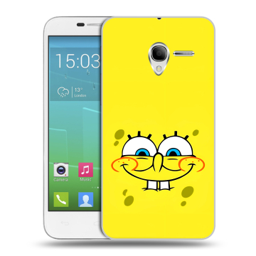 Силиконовый чехол на Alcatel One Touch POP 3 5 с принтом спанчбоб спанч боб