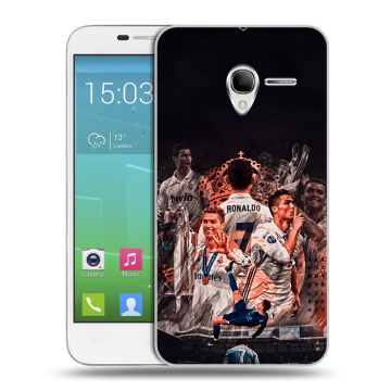 Силиконовый чехол на Alcatel One Touch POP 3 5 с принтом Реал Роналдо Real Ronaldo