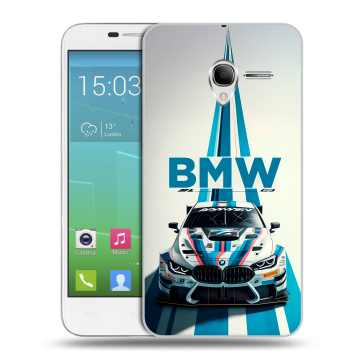 Силиконовый чехол на Alcatel One Touch POP 3 5 с принтом БМВ BMW