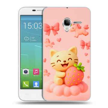 Силиконовый чехол на Alcatel One Touch POP 3 5 с принтом для девочек