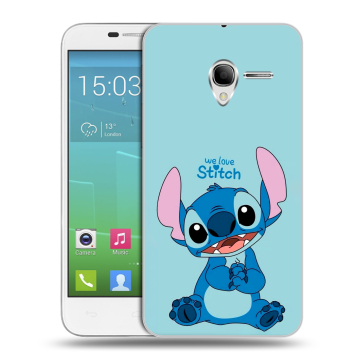Силиконовый чехол на Alcatel One Touch POP 3 5 с принтом Лило и Стич