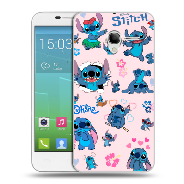 Силиконовый чехол на Alcatel One Touch POP 3 5 с принтом Лило и Стич