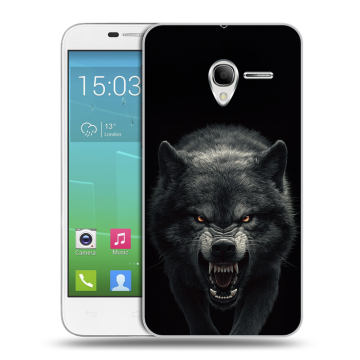 Силиконовый чехол на Alcatel One Touch POP 3 5 с принтом Волк