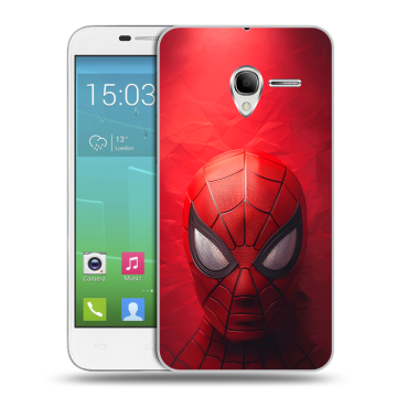 Силиконовый чехол на Alcatel One Touch POP 3 5 с принтом Spiderman Человек паук