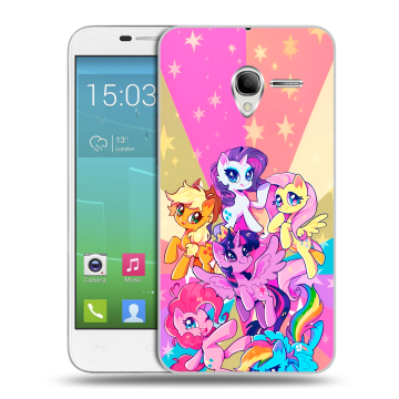 Силиконовый чехол на Alcatel One Touch POP 3 5 с принтом My little pony Дружба чудо