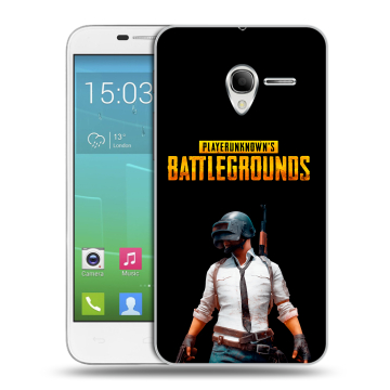Силиконовый чехол на Alcatel One Touch POP 3 5 с принтом PUGB ПАГБ