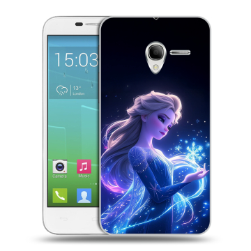 Силиконовый чехол на Alcatel One Touch POP 3 5 с принтом Холодное сердце Frozen