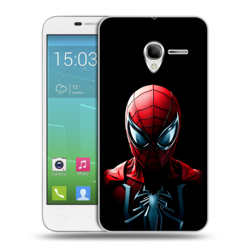 Силиконовый чехол на Alcatel One Touch POP 3 5 с принтом Spiderman Человек паук
