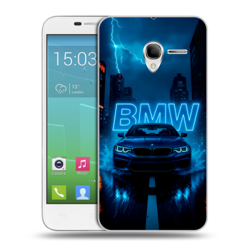 Силиконовый чехол на Alcatel One Touch POP 3 5 с принтом BMW БМВ