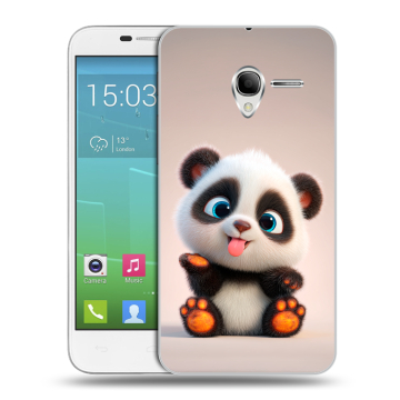 Силиконовый чехол на Alcatel One Touch POP 3 5 с принтом милая панда