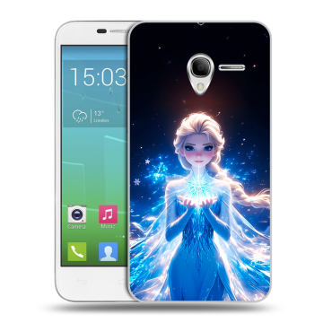 Силиконовый чехол на Alcatel One Touch POP 3 5 с принтом Холодное сердце Frozen