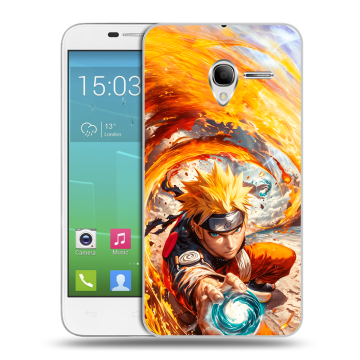 Силиконовый чехол на Alcatel One Touch POP 3 5 с принтом Аниме Наруто Naruto