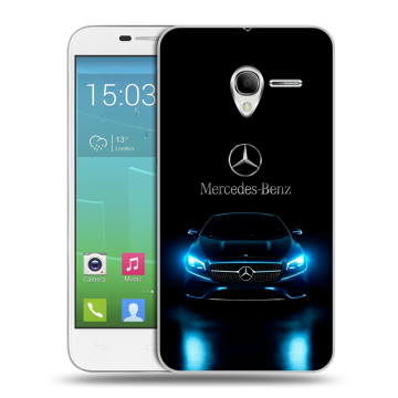 Силиконовый чехол на Alcatel One Touch POP 3 5 с принтом Mercedes Мерседес