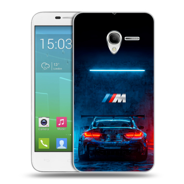Силиконовый чехол на Alcatel One Touch POP 3 5 с принтом BMW БМВ