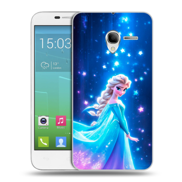 Силиконовый чехол на Alcatel One Touch POP 3 5 с принтом Холодное сердце Frozen