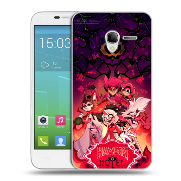 Силиконовый чехол на Alcatel One Touch POP 3 5 с принтом Hazbin Hotel Отель Хазбин