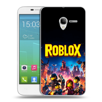 Силиконовый чехол на Alcatel One Touch POP 3 5 с принтом Roblox Роблокс