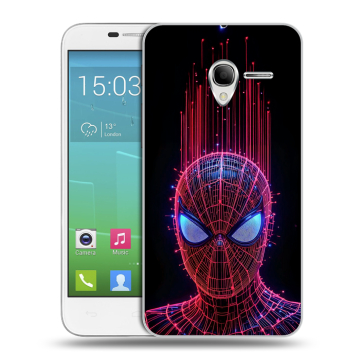 Силиконовый чехол на Alcatel One Touch POP 3 5 с принтом Spiderman Человек паук