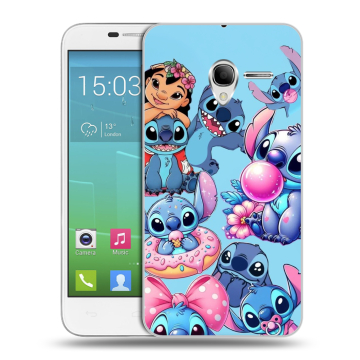 Силиконовый чехол на Alcatel One Touch POP 3 5 с принтом Лило и Стич