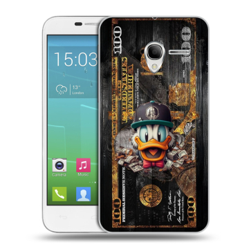 Силиконовый чехол на Alcatel One Touch POP 3 5 с принтом Дональд Дак Доллар