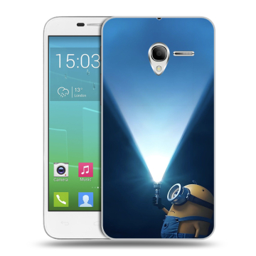 Силиконовый чехол на Alcatel One Touch POP 3 5 с принтом Миньоны