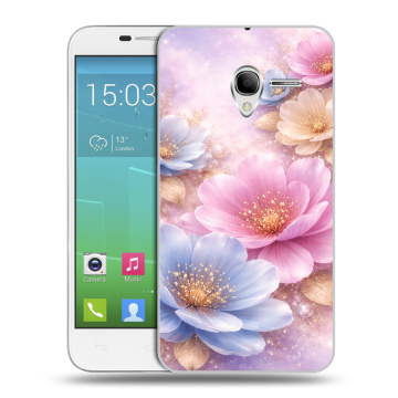 Силиконовый чехол на Alcatel One Touch POP 3 5 с принтом женский