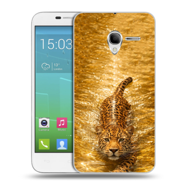 Силиконовый чехол на Alcatel One Touch POP 3 5 с принтом женский