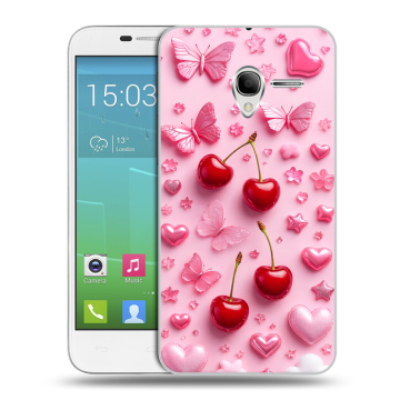 Силиконовый чехол на Alcatel One Touch POP 3 5 с принтом для девочек
