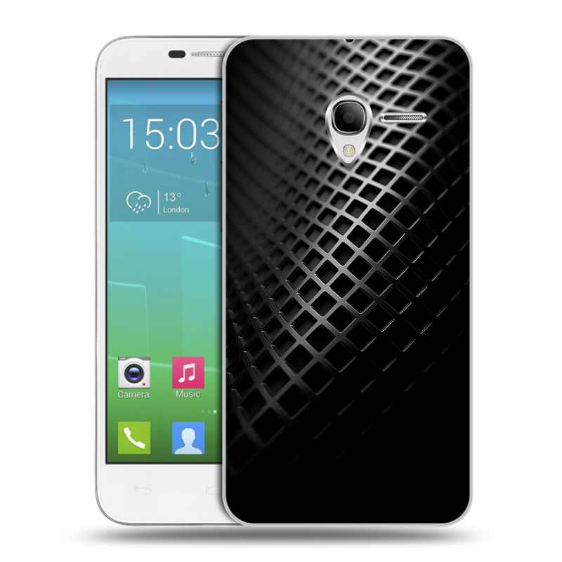 Силиконовый чехол на Alcatel One Touch POP 3 5 с принтом Текстура металла Силиконовый чехол на Alcatel One Touch POP 3 5 с принтом Текстура металла