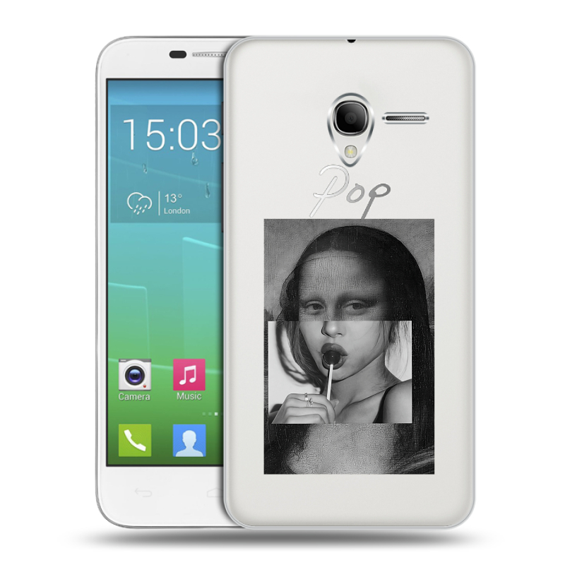 Силиконовый чехол на Alcatel One Touch POP 3 5 с принтом Мона Лиза Силиконовый чехол на Alcatel One Touch POP 3 5 с принтом Мона Лиза