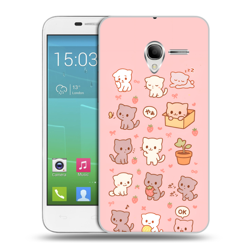 Силиконовый чехол на Alcatel One Touch POP 3 5 с принтом Hello Kitty Хелоу Кити Силиконовый чехол на Alcatel One Touch POP 3 5 с принтом Hello Kitty Хелоу Кити