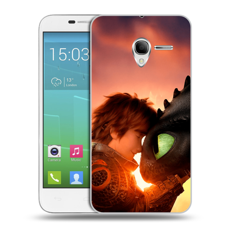 Силиконовый чехол на Alcatel One Touch POP 3 5 с принтом Как приручить дракона Силиконовый чехол на Alcatel One Touch POP 3 5 с принтом Как приручить дракона