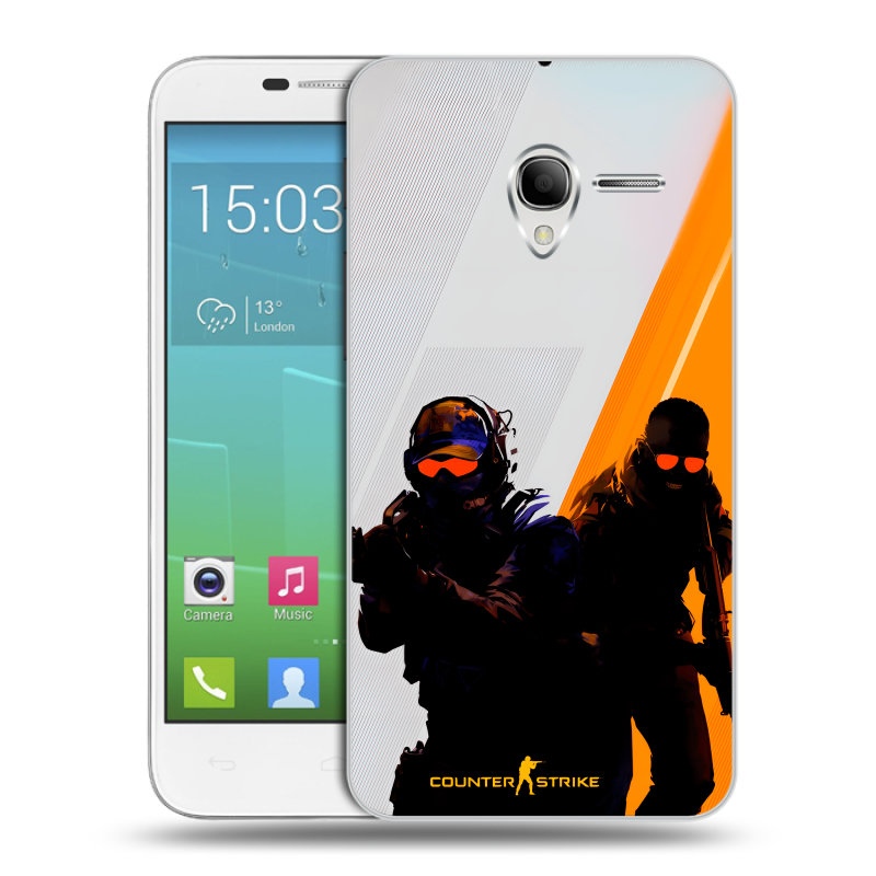 Силиконовый чехол на Alcatel One Touch POP 3 5 с принтом Контер страйк Counter strike Силиконовый чехол на Alcatel One Touch POP 3 5 с принтом Контер страйк Counter strike