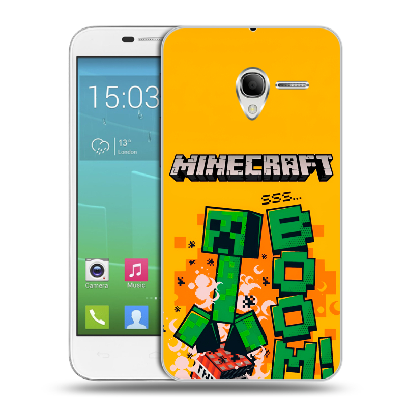 Силиконовый чехол на Alcatel One Touch POP 3 5 с принтом Майнкрафт Minecraft Силиконовый чехол на Alcatel One Touch POP 3 5 с принтом Майнкрафт Minecraft