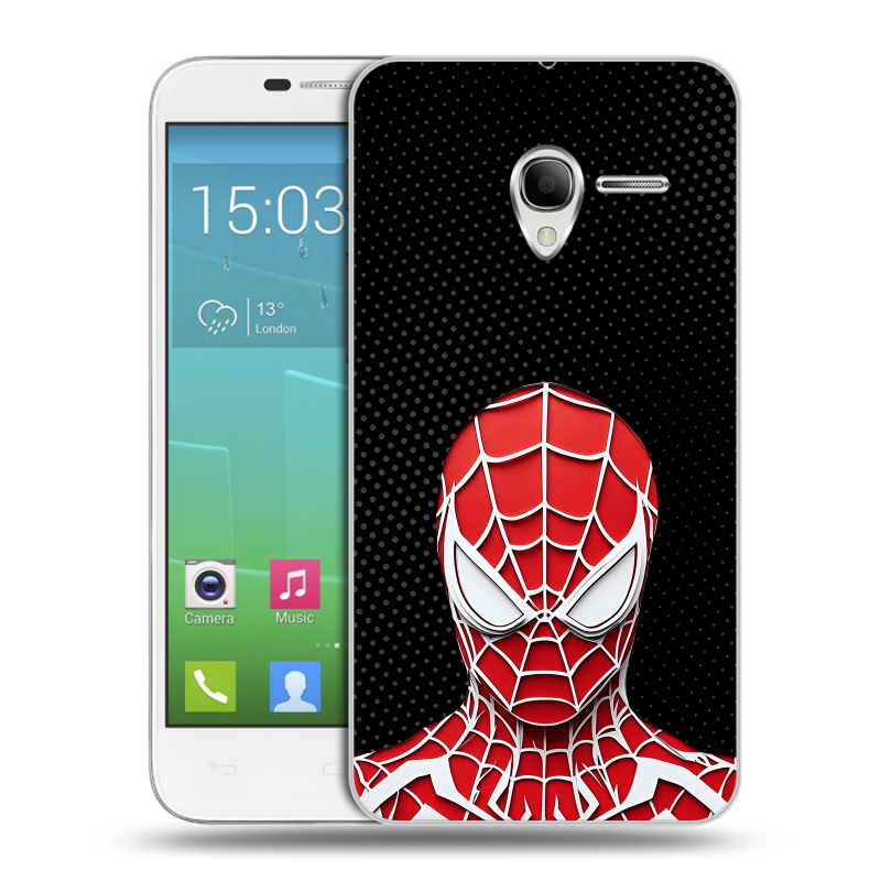 Силиконовый чехол на Alcatel One Touch POP 3 5 с принтом человек паук spiderman Силиконовый чехол на Alcatel One Touch POP 3 5 с принтом человек паук spiderman