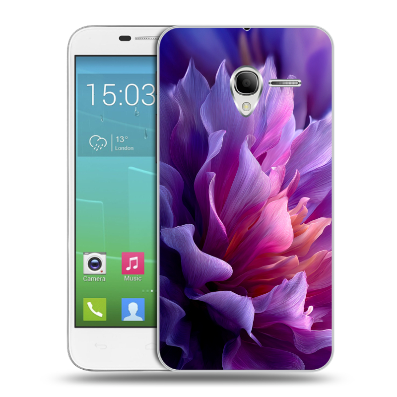 Силиконовый чехол на Alcatel One Touch POP 3 5 с принтом женский цветы Силиконовый чехол на Alcatel One Touch POP 3 5 с принтом женский цветы