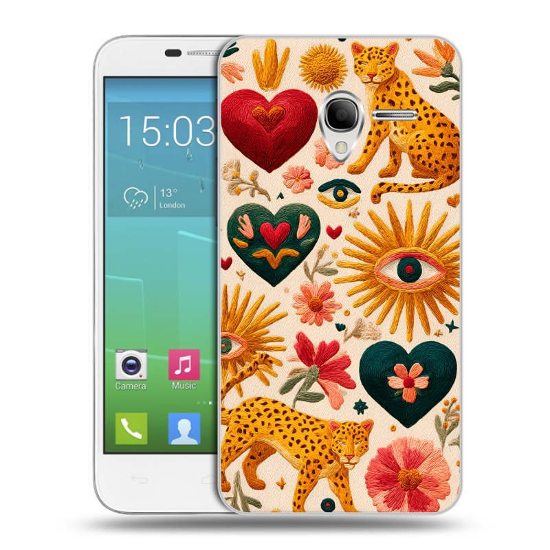 Силиконовый чехол на Alcatel One Touch POP 3 5 с принтом Модный принт Силиконовый чехол на Alcatel One Touch POP 3 5 с принтом Модный принт