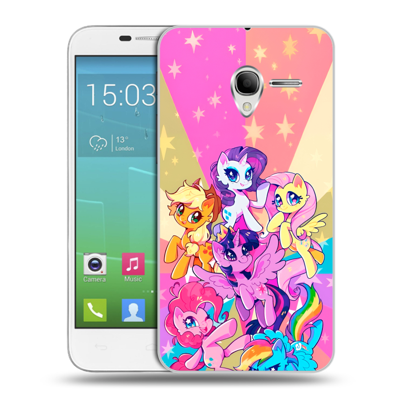 Силиконовый чехол на Alcatel One Touch POP 3 5 с принтом My little pony Дружба чудо Силиконовый чехол на Alcatel One Touch POP 3 5 с принтом My little pony Дружба чудо