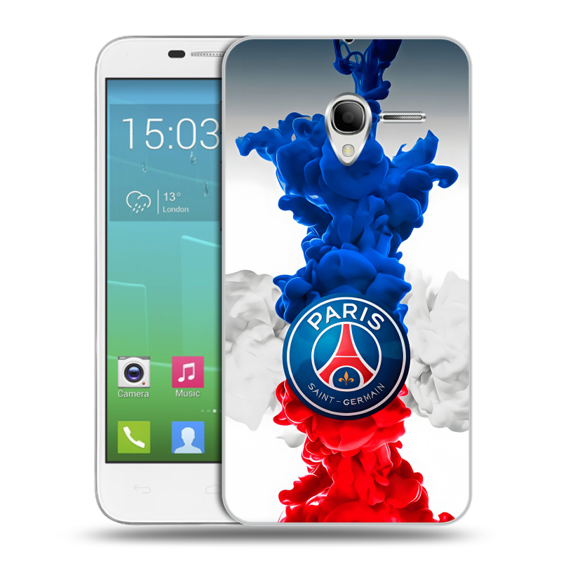 Силиконовый чехол на Alcatel One Touch POP 3 5 с принтом PSG ПСЖ Силиконовый чехол на Alcatel One Touch POP 3 5 с принтом PSG ПСЖ