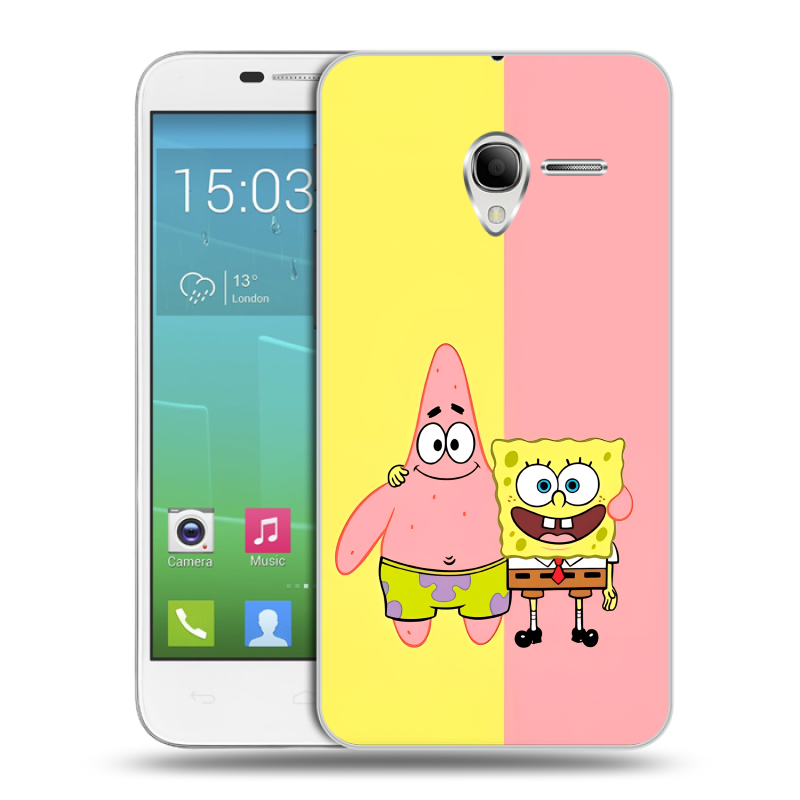 Силиконовый чехол на Alcatel One Touch POP 3 5 с принтом Спанч боб Спанчбоб Силиконовый чехол на Alcatel One Touch POP 3 5 с принтом Спанч боб Спанчбоб