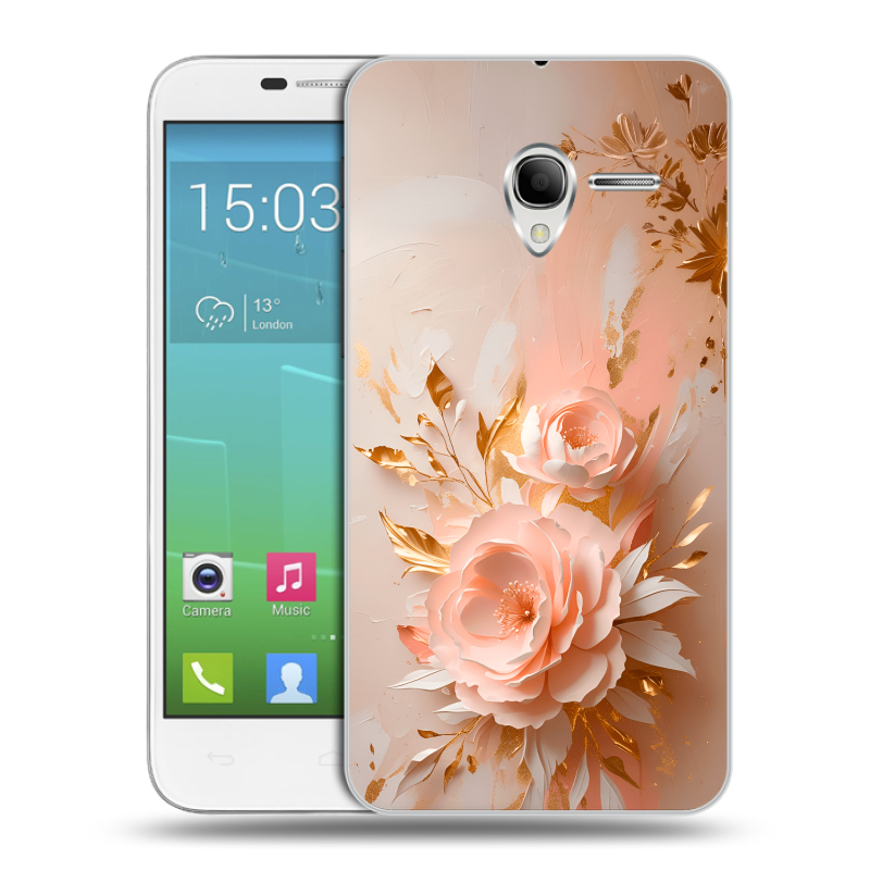 Силиконовый чехол на Alcatel One Touch POP 3 5 с принтом женский Силиконовый чехол на Alcatel One Touch POP 3 5 с принтом женский