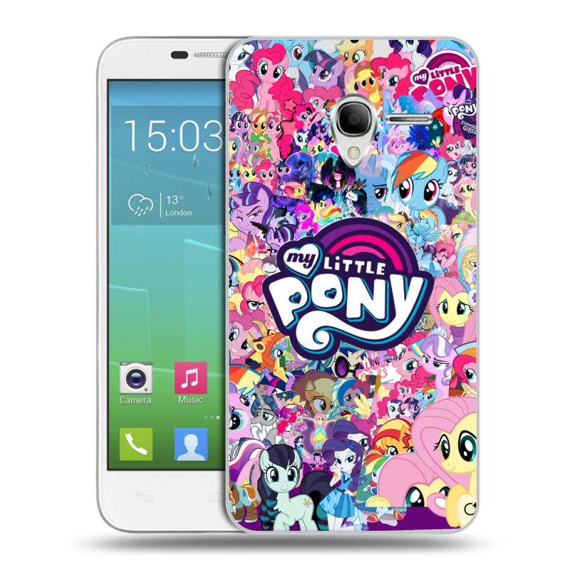 Силиконовый чехол на Alcatel One Touch POP 3 5 с принтом My little pony Дружба чудо Силиконовый чехол на Alcatel One Touch POP 3 5 с принтом My little pony Дружба чудо