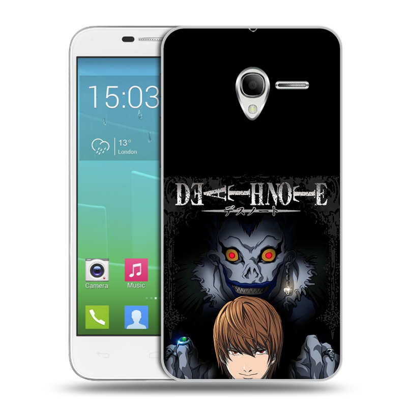 Силиконовый чехол на Alcatel One Touch POP 3 5 с принтом Death note Тетрадь смерти Силиконовый чехол на Alcatel One Touch POP 3 5 с принтом Death note Тетрадь смерти