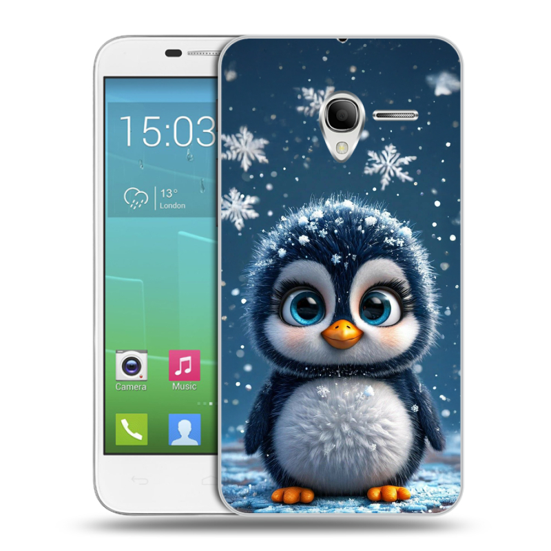 Силиконовый чехол на Alcatel One Touch POP 3 5 с принтом Новый год Силиконовый чехол на Alcatel One Touch POP 3 5 с принтом Новый год