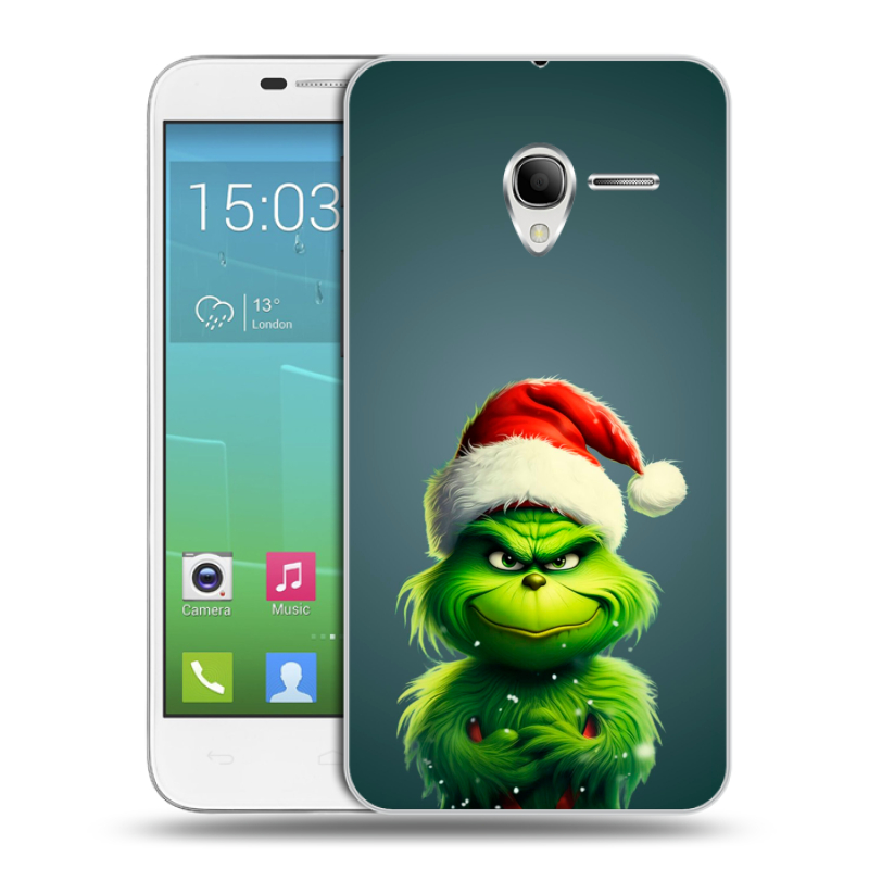Силиконовый чехол на Alcatel One Touch POP 3 5 с принтом Новый год Силиконовый чехол на Alcatel One Touch POP 3 5 с принтом Новый год
