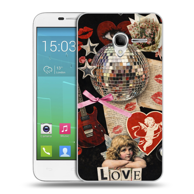 Силиконовый чехол на Alcatel One Touch POP 3 5 с принтом для девочек Силиконовый чехол на Alcatel One Touch POP 3 5 с принтом для девочек