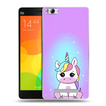 Пластиковый чехол на Xiaomi Mi 4c с принтом Единорог Пластиковый чехол на Xiaomi Mi 4c с принтом Единорог