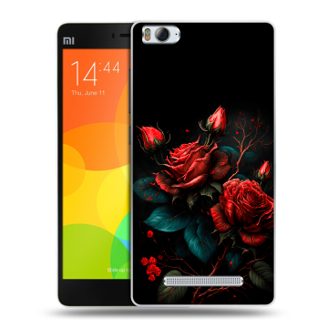 Пластиковый чехол на Xiaomi Mi 4c с принтом Розы красные Пластиковый чехол на Xiaomi Mi 4c с принтом Розы красные